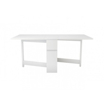 Kungla Drop Leaf ištraukiamas pietų stalas (baltas)